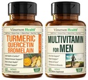 Quercetin mit Bromelain & Turmeric Curcumin & Complete Multivitamin für Herren