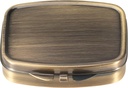 Pilule Dynippy Boîte à pilules avec miroir Pocket rétro 2 Compartiment Médicament Pilule vitamine Organisateur pour la chasse à la poche et les voyages (A-Retro)