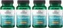 Swanson Melatonin - Kräuterergänzung - Schlaf und Entspannung - (120 Kapseln, je 3mg) 4 Packung