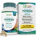 Daily Thyroïde Boost Formule avancée avec Iodine Ashwagandha Vitamine B12 Zinc et Sélénium pour Métabolisme énergétique et Focus 60 Capsules