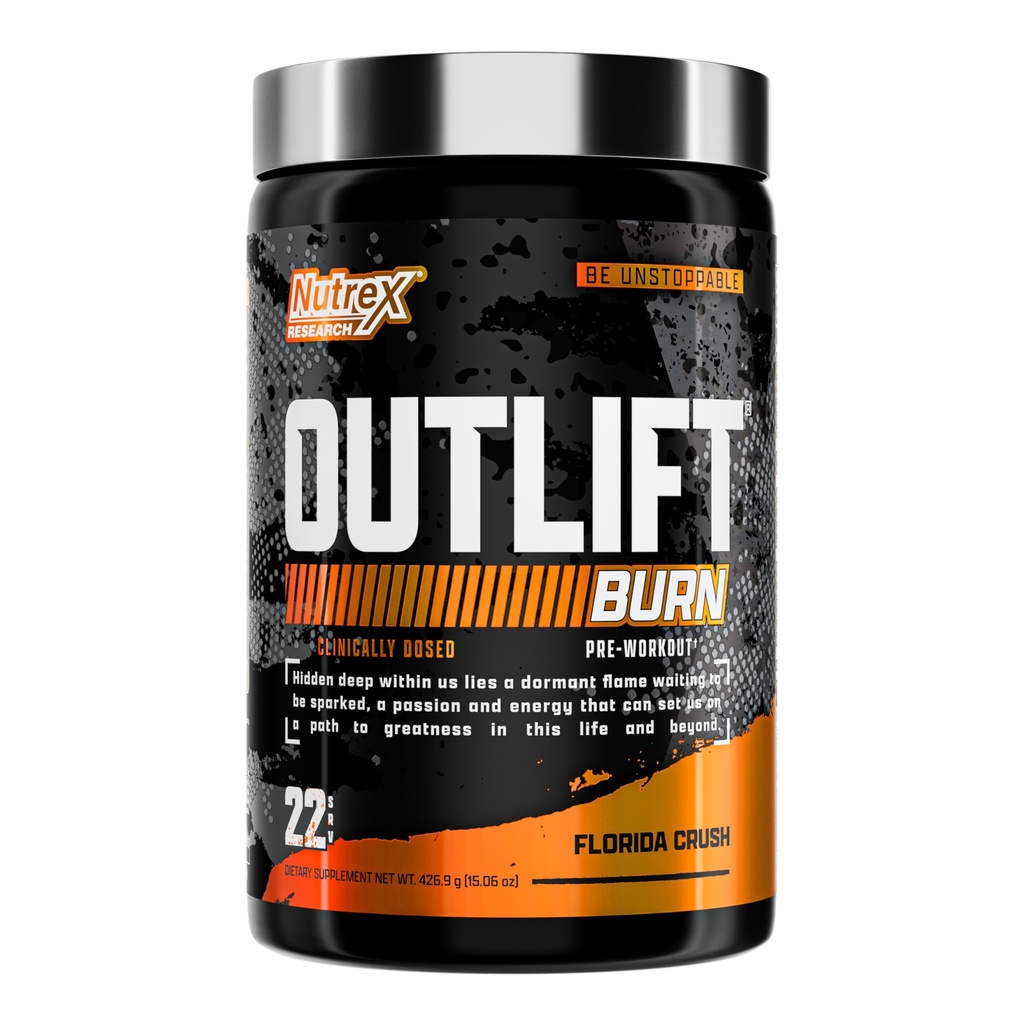 Nutrex Outlift Burn Pre-Workout Supplément pour l'énergie, Focus & Endurance.Metabolyte, L-Citrulline, Beta-Alanine & Caféine.