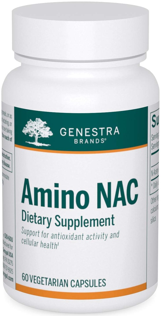 Genestra Marques Amino NAC-Cystéine Formule N-acétyl-L-Végétalienne 60 Capsules
