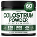 Colostrum Supplement Powder 90g (60 Servierungen von 1,5g reines Bovine Colostrum Std. zu 20% IgG Immunoglobulinen enthalten) Gras Fed Pulver - keine Füllstoffe, Dritte getestet, Unflavored & USA Made