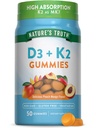 La vérité de la nature Vitamine D3 + K2 Gummées.