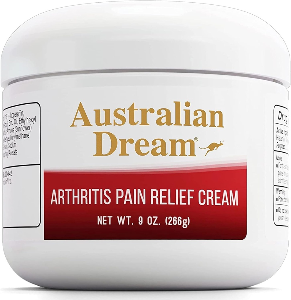 Australian Dream Arthritis Schmerzlinderungscreme - Beruhigend & Non-Greasy - Leistungsstarke topische Arthritis Schmerzlinderung - Gut für Muskeln oder Gelenke - 9 oz Jar