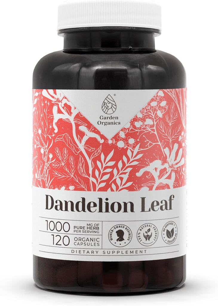Dandelion Leaf 120 Capsules | High-Potency Herbal Dietary Supplements | Made with Vegetable Capsules and Dandelion (Taraxacum officinale) Dried Leaf (120 Count)