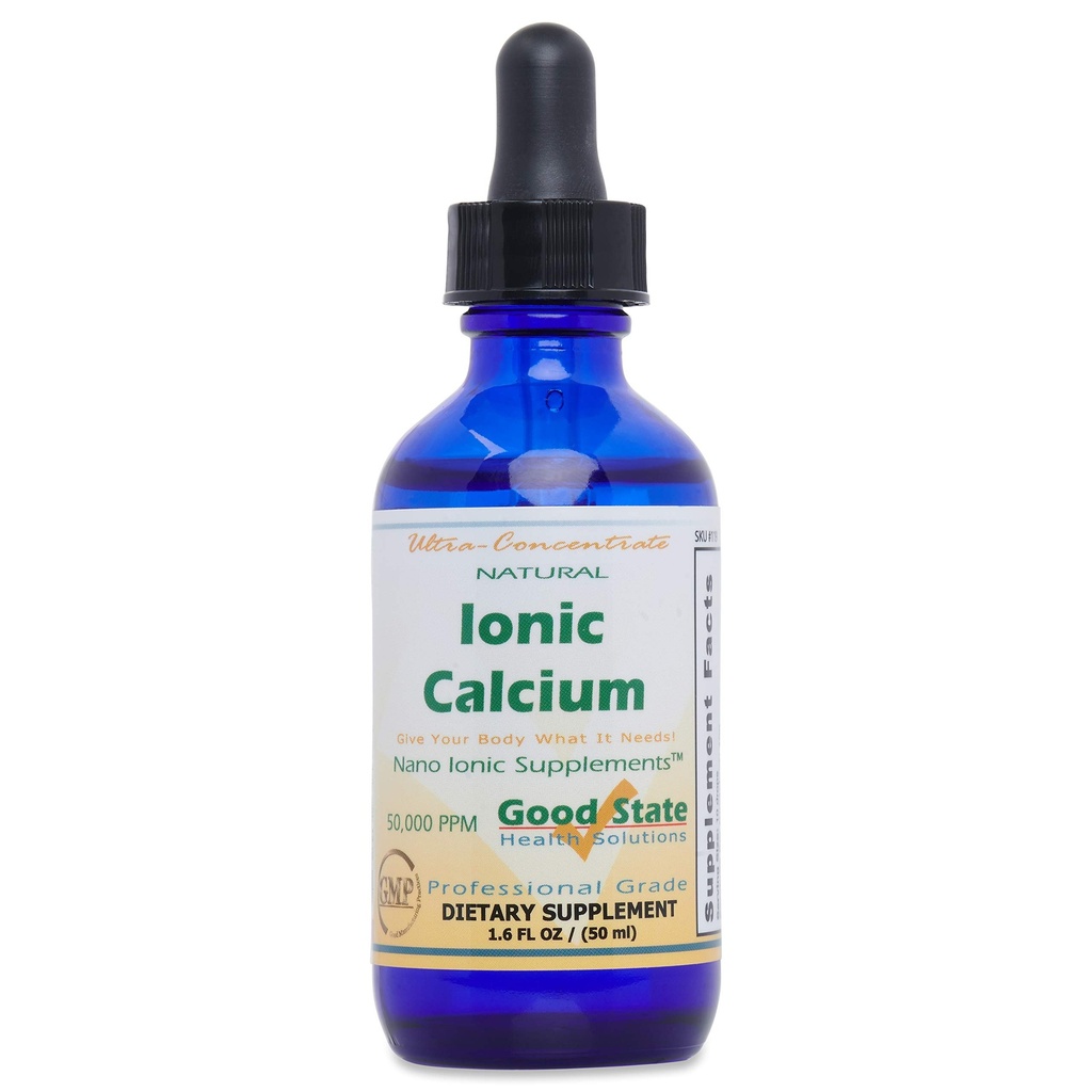 Bon état de l'air naturel Calcium liquide Concentré de l'air liquide Technologie minérale nano-sized de qualité professionnelle Supplément diététique de soutien des os, des tendons et des ligaments sains de la bouteille 1.6 Fl oz (50 mL)