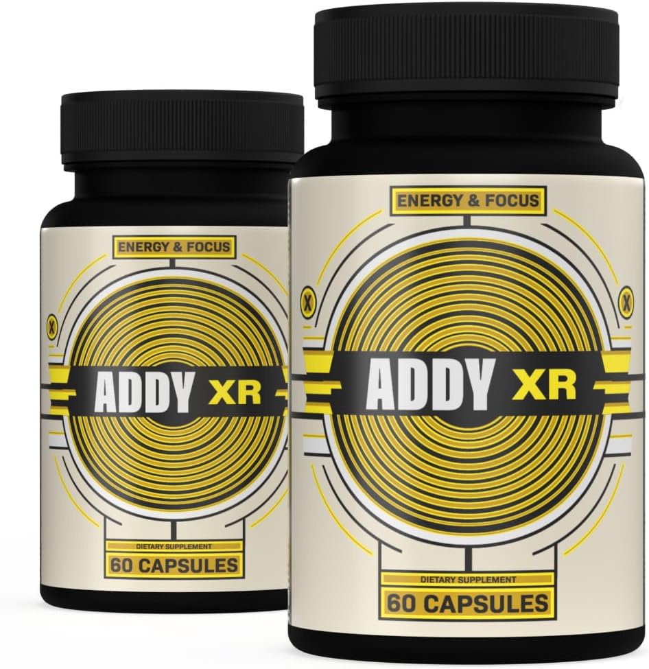 ADDY XR - Adderall Alternative - Luxus-Energie-Management - Fokus & Energie-Ergänzung - High End Brain Booster - Fokus, Energie und Gedächtnis Unterstützung Vitamine - Clean Energy - Sharp Focus - 2 Pack (2)