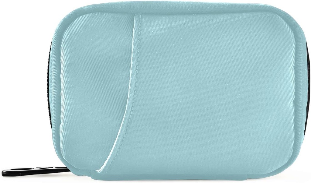 Naanle Pill Box 7 Day Pill Case Travel Pill Organizer Bag Zipper Portable Weekly Case Compact Taille Support de supplément de vitamine, Couleur solide Sky Blue 4,6 x 3,14 x 1,88 pouce 1,0 Compte 0,12 kilogrammes
