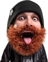 Bart Kopf Bushy Biker Bart Mütze - Funny Knit Hut und Fake Bart Kostüm Schwarz