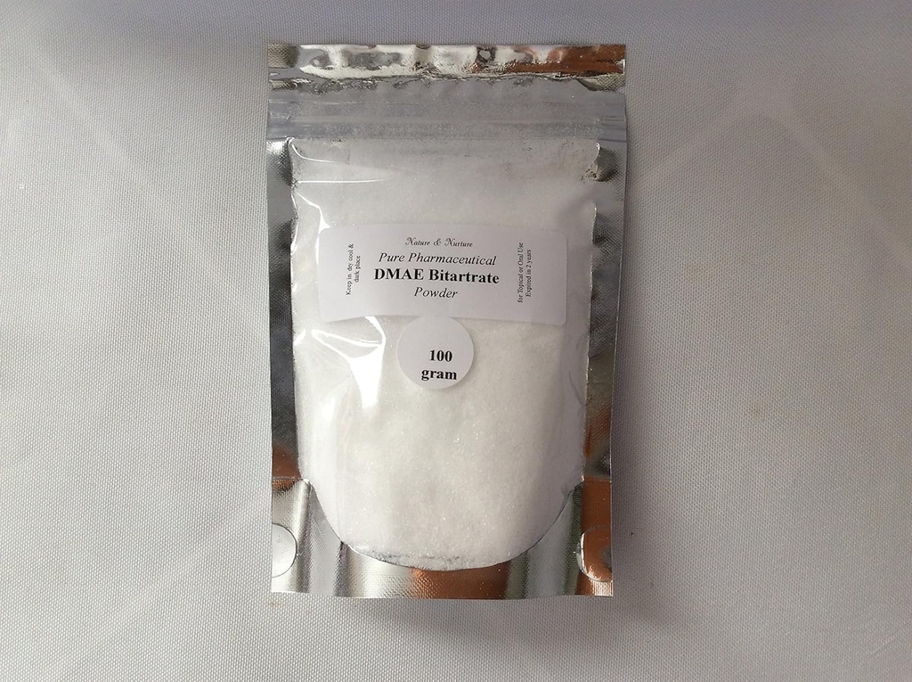 DMAE Bitartrate Powder: Pure(100 Gramm) Skin Tightening, Faltenreduzierung Thema/Oral