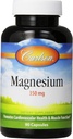 Carlson Magnésium 350 mg, Santé du coeur et des muscles, 90 gélules