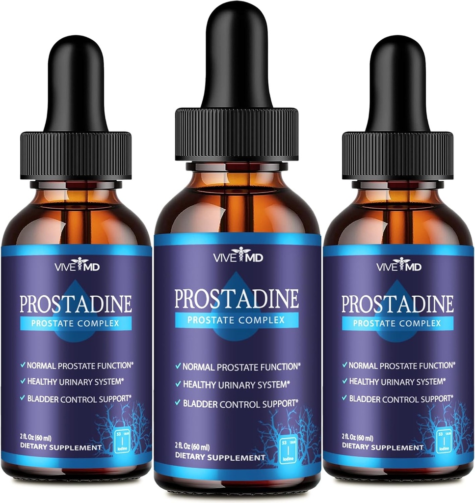 VIVE MD Prostadine Tropfen für Prostata Gesundheit, Blase Urinating Issues - Prostadine Official Drop Formula - Extra Strength with Pomegranate - Prostadine Bewertungen (Package of 3)