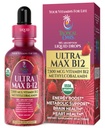 USDA Organic Ultra Max B12.00mcg Superdose 7500mcg Vitamine B12 gouttes liquides B12 comme méthylcobalamine... Max 98% Taux d'absorption....