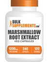 BulkSupplements.com Marshmallow Root Extract Kapseln - Kräuterergänzung, Marhmallow Root 1200mg - Glutenfrei, 2 Kapseln pro Servieren, 240 Zähler (Pack von 1)