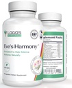 Eve's Harmony Menopause Supplement, Hormone Unterstützung für Frauen mit Soy Isoflavones, Black Cohosh & Red Raspberry, Non-GMO natürliche PMS & Menopausal Symptome Unterstützung, 60 Kapseln