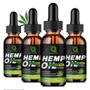 (4-Pack) Hochpotenz Hanföl - 1.000.000 Maximale Stärke - Hilft Entspannung, Stress, Beruhigung, Schlaf - Bio Hanfölextrakt - Vegan, Immunisierungsunterstützung, Non-GMO