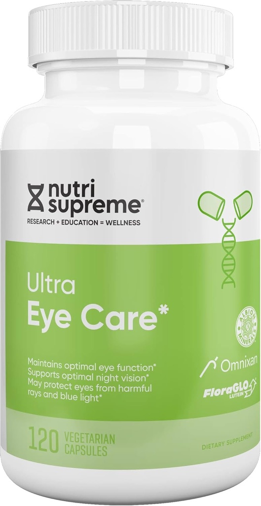 Nutri Supreme Research Ultra Eye Care mit Lutein für Augengesundheit und Wellness, 120 vegetarische Kapseln, Kosher
