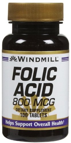 Windmühle Folsäure 800 Mcg Tabs, 100 ct