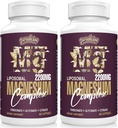 Liposomal Magnesium Complex 2200MG Softgels,Magnesium Threonat, Magnesium Glycinat, Magnesium Citrat, Drei-in-one-Ergänzung, Glutenfrei, 60 Softgels (120 Count (Pack von 2))