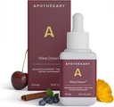 Apothékary Wine Down, Natural Sleep and Relaxation Support, Alcohol-Free Red Wine-Inspired Herbal Liquid Drops, Consists of Blue Vervain, Tart Cherry, und California Poppy, 1 Unze, 30 Servierungen