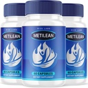 (3 Pack) Supplément de perte de poids de Metilean, pilules diététiques de Metilean à fondre gras ventre Stubborn, formule avancée de Metilean à perdre livres, pastilles de Metilean Avis (180 capsules)