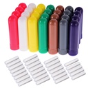 eBoot 28 Sets Huile essentielle Aromathérapie Inhalateurs nasaux Tubes Inhalateurs rechargeables, 7 Couleurs, avec Wicks