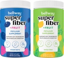 Poudre Super Fibre Bellway + Fruits, Sans Sucre Psyllium Bio Poudre Poudre Fibre Supplément pour la régularité, Bloating Relief & Gut Health, Non-OGM, Mixed Berry & Citron Lime