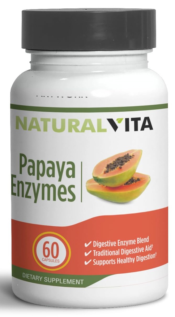 Generisches natürliches Vita Papaya Enzymes, Verdauungshilfe mit Enzym-Mischung, Nahrungsergänzung, Nourish Your Gut mit unserem Papaya Enzym-Mischung für Verdauungs-Harmonie und Wohlbefinden.