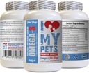 I LOVE MY PETS LLC Hundeprotein Ergänzung - Omega 3 Fischöl für Hunde - Advanced Premium Qualität - epa für Hunde - 180 Softgels (1 Flasche)