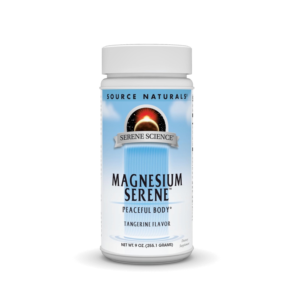 Quelle Naturals Serene Science Magnesium Serene, Friedlicher Körper*, Tangerine Flavored - 9 Unze Pulver