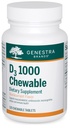 Genestra Marken D3 1000 Kaubare | Vitamin D Ergänzung | 120 Kaubare Tabletten | Natürliche schwarze Johannisbeeren Geschmack