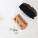Bart Grooming Kit, Bart Care Set, Herren Grooming Kit, Bart Trimming Kit, natürliche Boar Bristle Brush und Pear Wood Comb Set für Männer - Dual Action Grooming für Bart und Schnurrbart