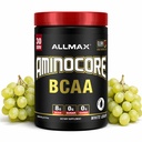 ALLMAX Nutrition AMINOCORE BCAA Powder, 8.18 Gramm Aminosäuren, Intra und Post Workout Recovery Drink, Glutenfrei, Weißer Trauben, 315 g