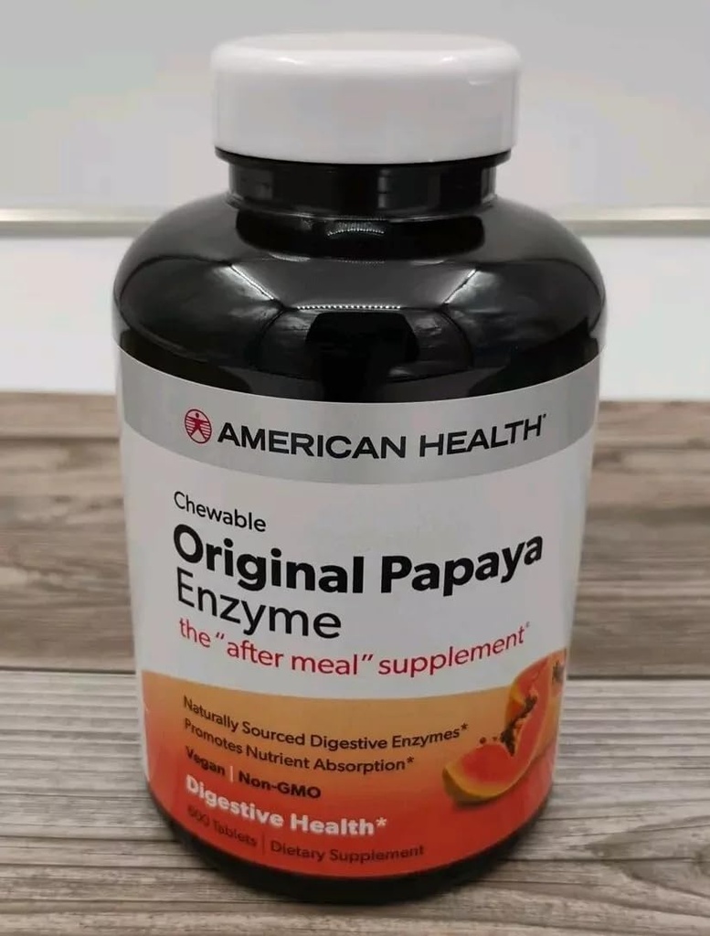 AMERICAN HEALTH Papaya Enzym;Original, 600 CT