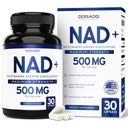 NAD-Ergänzung (500 mg 95 % reines NAD+ pro Servierung) NMN-Ergänzung, NAD Nicotinamid Riboside-Unterstützung (Third Party Tested, Vegan Safe, Non-GMO, No Fillers, & Made in the USA - 30 Vegan Capsules)