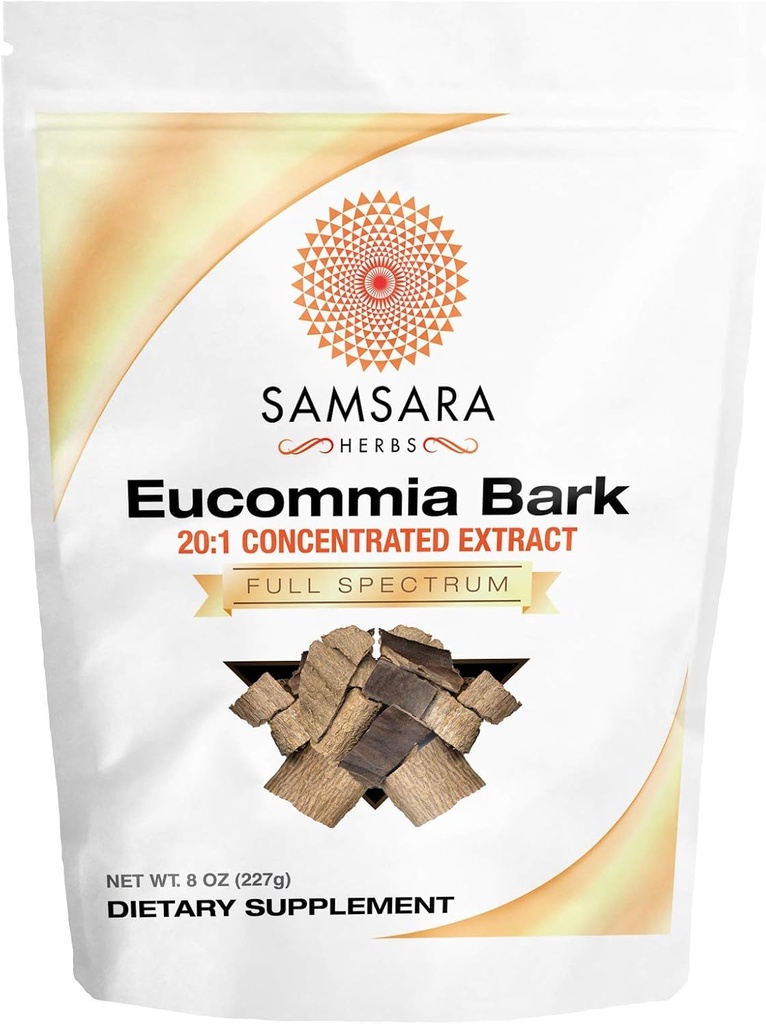 Samsara Kräuter Eucommia Extrakt Pulver - 20:1 Konzentrierter Extrakt (8oz/227g)