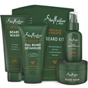 SheaMoisture Beard-Care Kit für Männer, beinhaltet Wash, Balm, Öl, Conditioner, natürliche Shea Butter & Maracuja Öl, Großes Geschenk