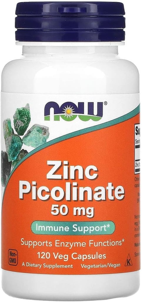 Nourriture Picolinate de zinc 50mg,120 Capsules (paquet de 2)