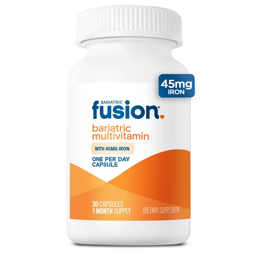 Bariatric Fusion One Pro Day Bariatric Multivitamin mit Eisen | Einfach zu schlucken Kapsel | Vitamin für Bariatric Chirurgie Patienten | Magen Bypass und Hülse Gastrektomie | 30 Count | 1 Monat Versorgung