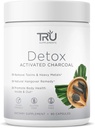 TRU ergänzt Detox Cleanse Capsules mit aktivierter Charcoal, Ganzkörperreinigung für Bloating Relief & Klare Haut, Vegan-Friendly Natural Detox Support, 60 Portionen