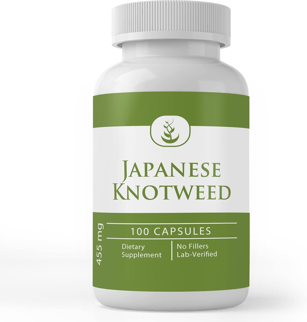 Pure Original Zutaten Japanisches Knotweed, (100 Kapseln) Immer rein, keine Zusatzstoffe oder Füllstoffe, Lab Verified