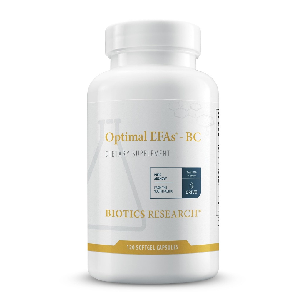 Biotics Research Optimale EFAs - BC, Proprietäre Mischung von Fischen, Flaxseed und Blackcurrant Seed Oils. Balance von Omega3, 6 und 9 Fettsäuren, 120 Softgels