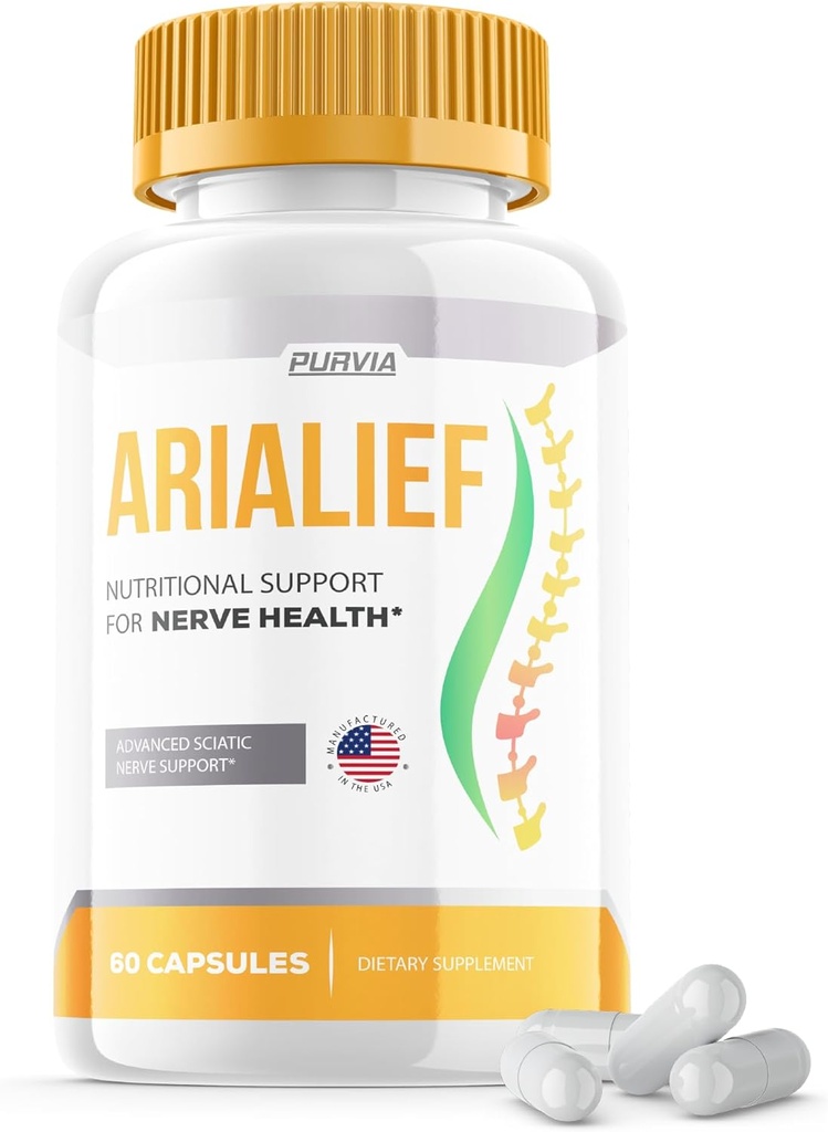 Arialief Capsules Sciatica - Offizielle Formel - Arialief Vitamin Supplement Advanced Strength Formula, Arialief Capsules Nutritional Support Maximum Strength Overall Wellness Bewertungen (60 Kapseln)