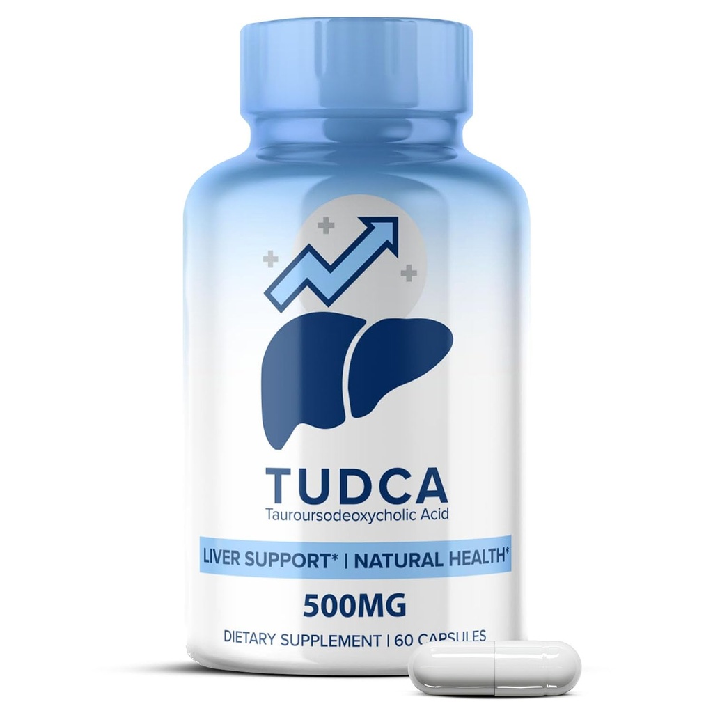 MaxLife Naturals TUDCA Supplément de soutien du foie 500mg – 60 Capsules Tauroursodeoxycholic Acid, fonction cellulaire nerveuse, supplément de sels de bile pour le soutien du foie et de la vésicule, formule d'équilibre digestif