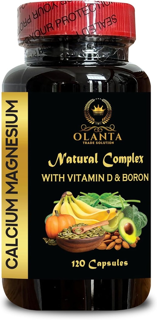 Complexe Calcium Magnésium - Supplément de soutien immunitaire, Supplément de dents pour les adultes, Suppléments de calcium pour les femmes et les hommes, Supplément de calcium Bone Up - 1 bouteille 120 capsules