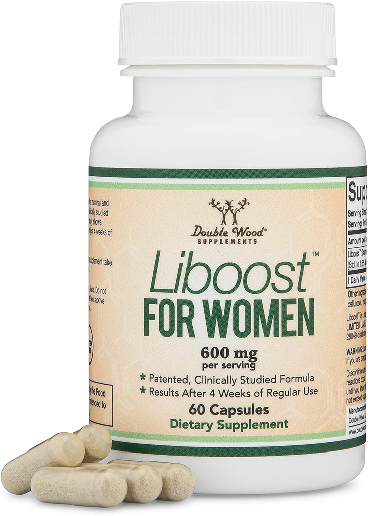 Libido Booster pour les femmes - Liboost (Damiana Leaf Extract) est breveté et cliniquement étudié Libido Support pour les femmes (Fast Acting - Résultats cliniques en seulement 4 semaines d'utilisation quotidienne) par Double Wood