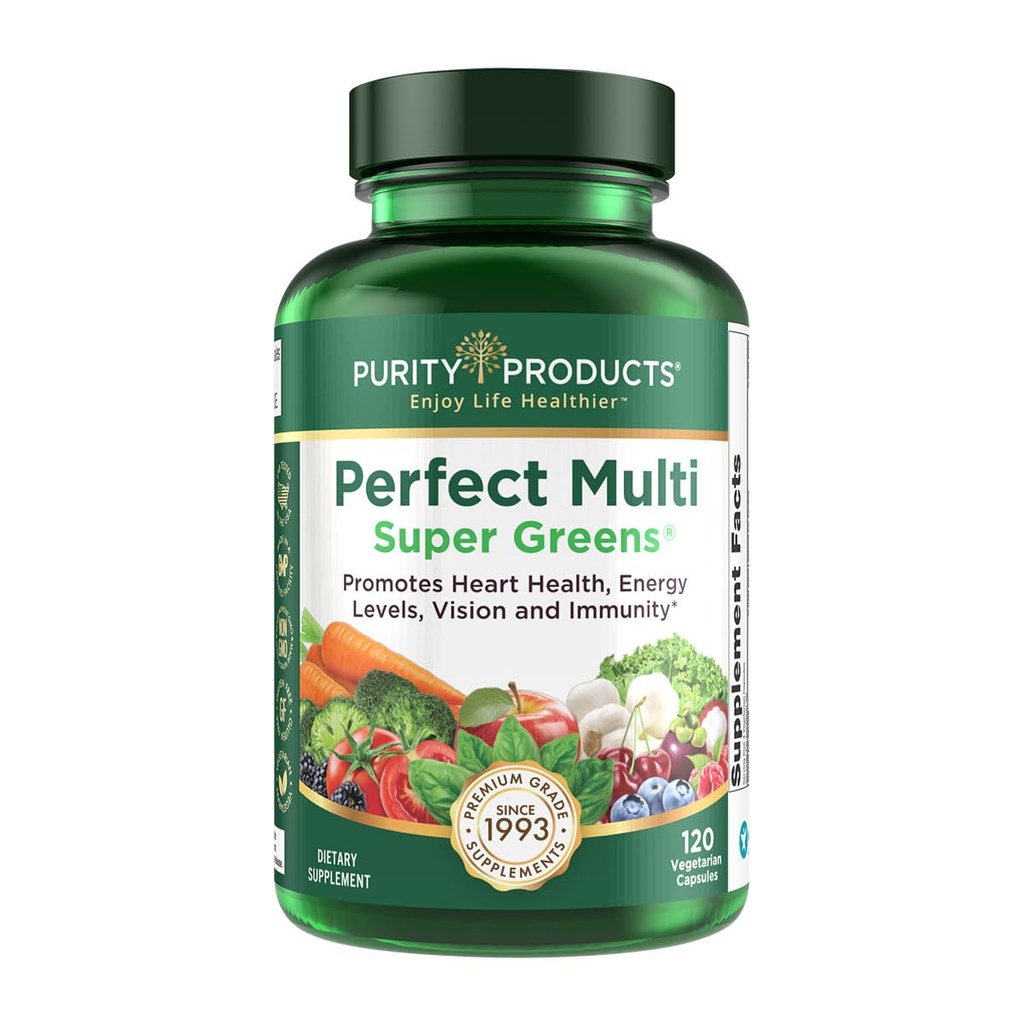 Purity Products Perfect Multi Super Greens Dietary Supplément Santé Nutrition, 120 count