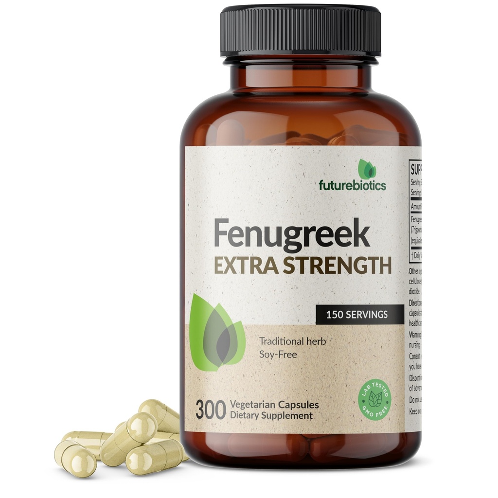 Futurebiotics Fenugreek Extra Strength soutient globalement une bonne santé et bien-être, non-OGM, 300 capsules végétariennes