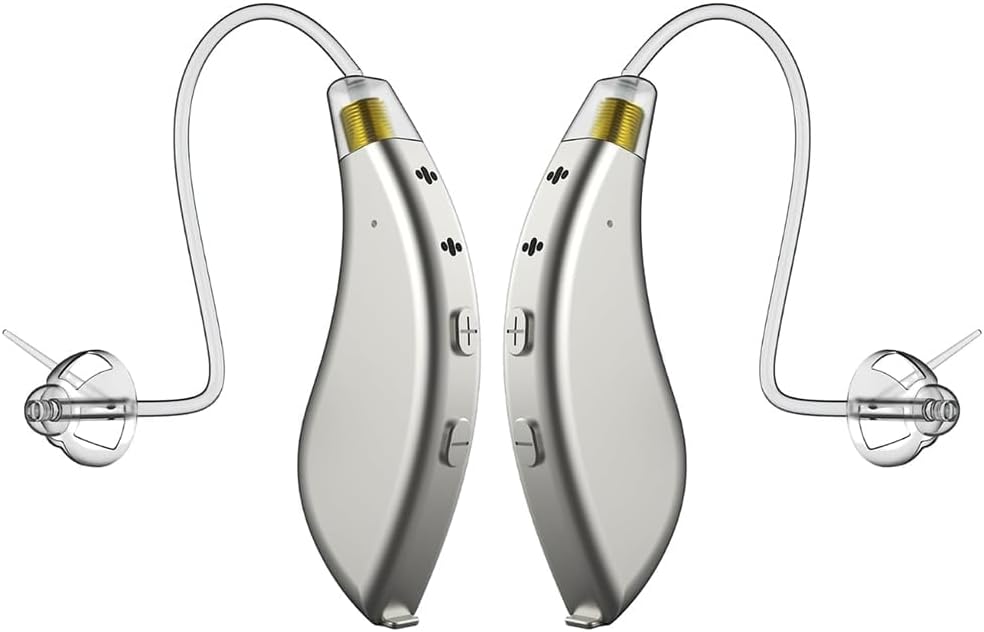 BlaidsX Pro Aides auditives programmables pour adultes avec application mobile, test auditif et annulation de bruit, aides auditives pour personnes âgées avec Bluetooth, double Mic et 48 canaux DSP